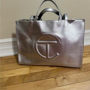 Telfar Silver Tote Bag